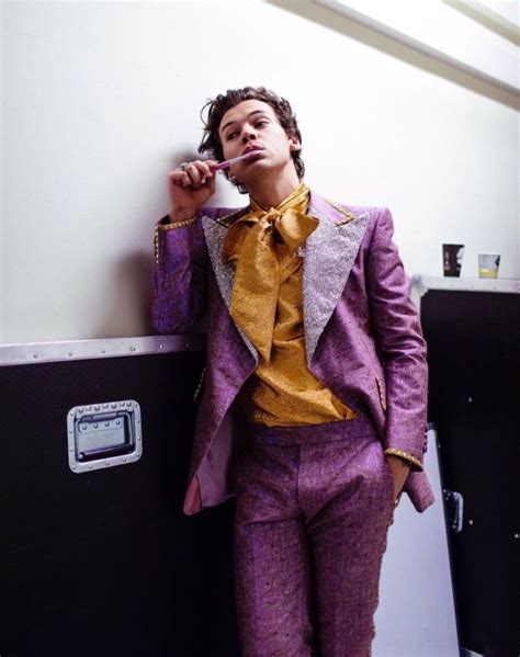 gucci glitter suit|Harry Styles Purple Gucci Glitter Tour Suit .